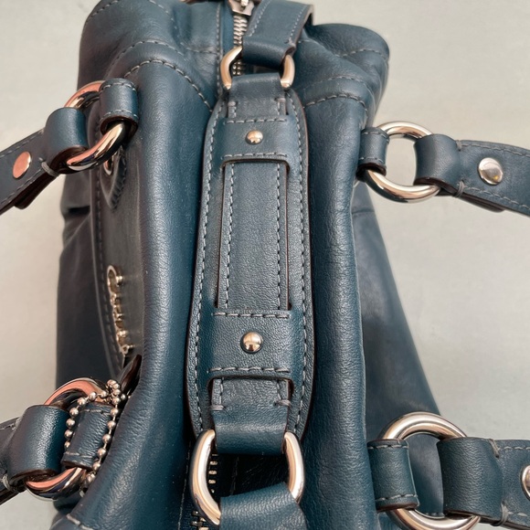EUC Coach “Ashley” Leather Satchel | Teal Blue - Picture 7 of 13